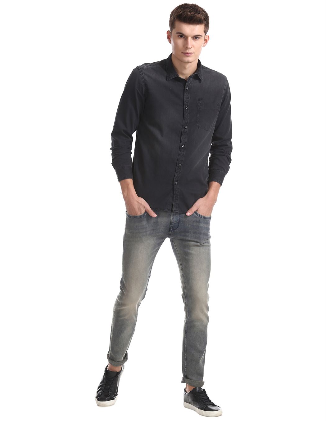Ed Hardy Men Casual Wear Solid  Jeans